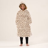 DKNY Kids Oversized Hoodie in Brown Leopard