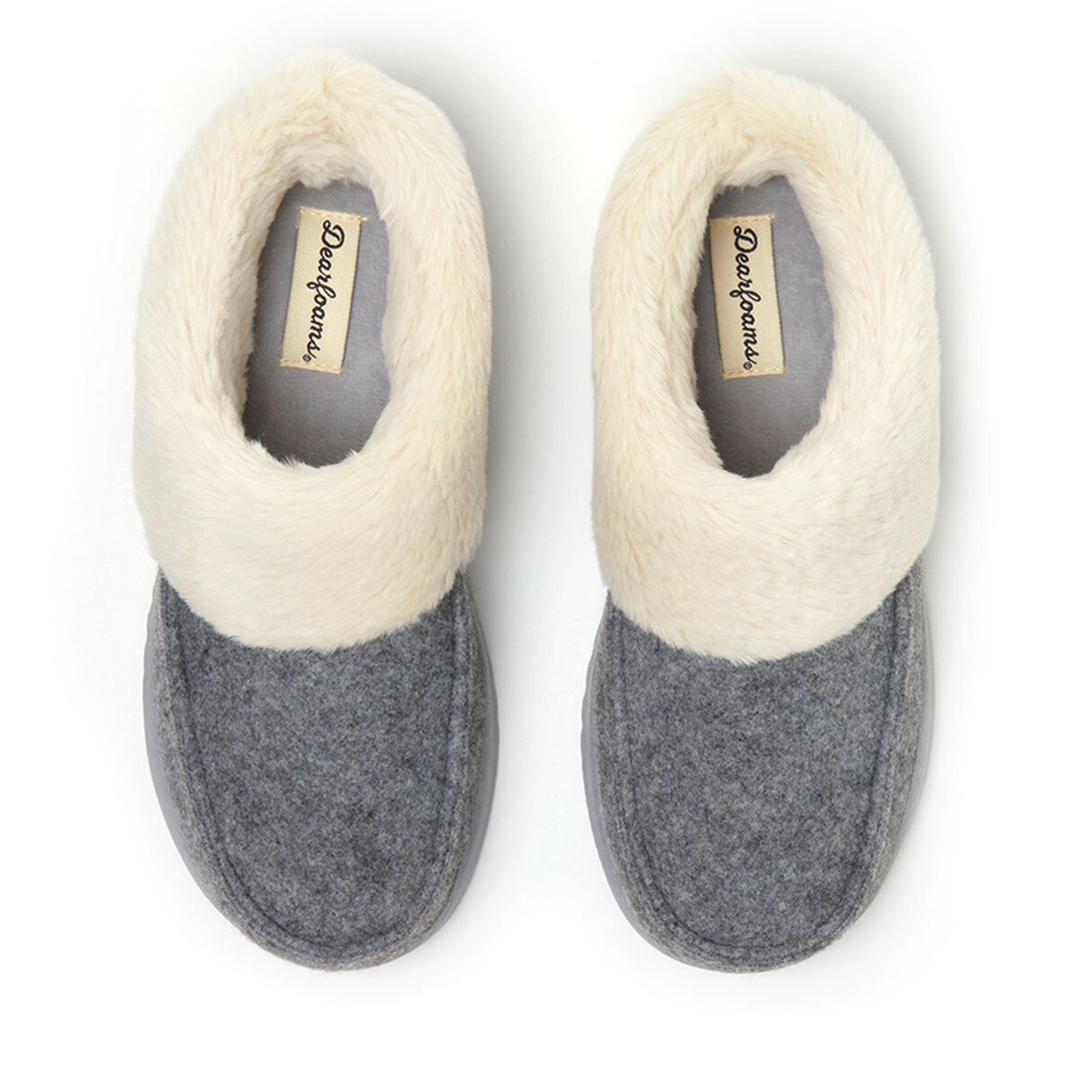 Grey best sale dearfoam slippers