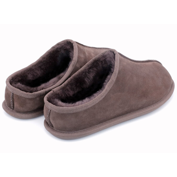 Kirkland Signature Men's Clog Shearling Slippers in Chocolate, Size 8 ...