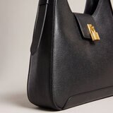 Ted Baker Chelse Padlock Leather Shoulder Bag in Black