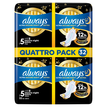 Always Ultra Night, Extra Wings, 32 Pack 