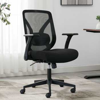 True Innovations Mesh Office Chair with Flip Up Arms