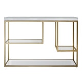 Gallery Cheshire Champagne Console Table with Mirrored Top