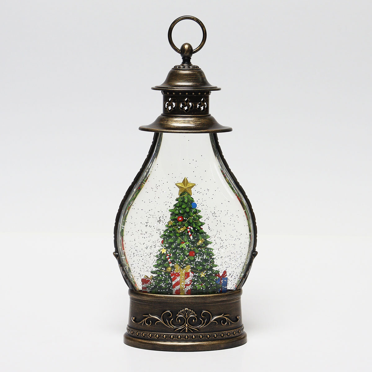 Holiday Scene Lantern In Christmas Tree Scene cut out image