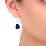 Lapis 14k Yellow Gold Earrings