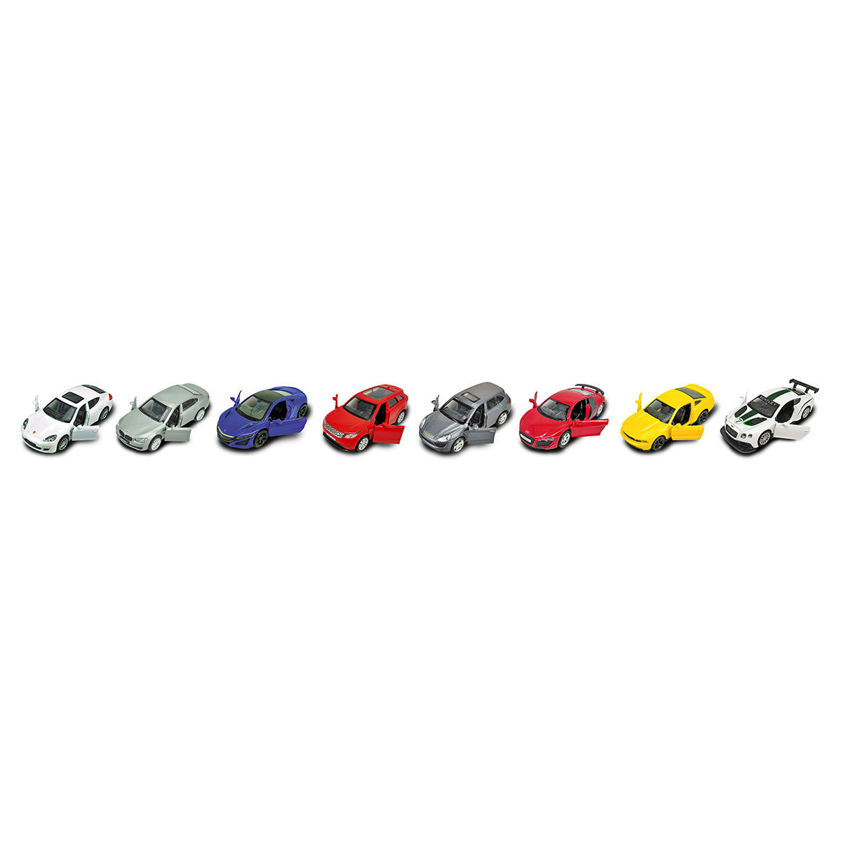 Step ahead cars individual cars on white background