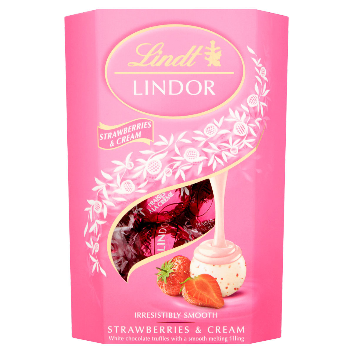 Lindt Lindor Milk Chocolate And Strawberries And Cream Chocolate Truffles 4 X 200g Costco Uk 7450