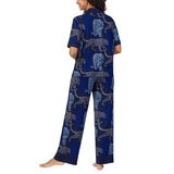 DKNY Ladies Notch Collar 3 Piece PJ Set in Animal Print DKNY Ladies Notch Collar 3 Piece PJ Set in Animal Print