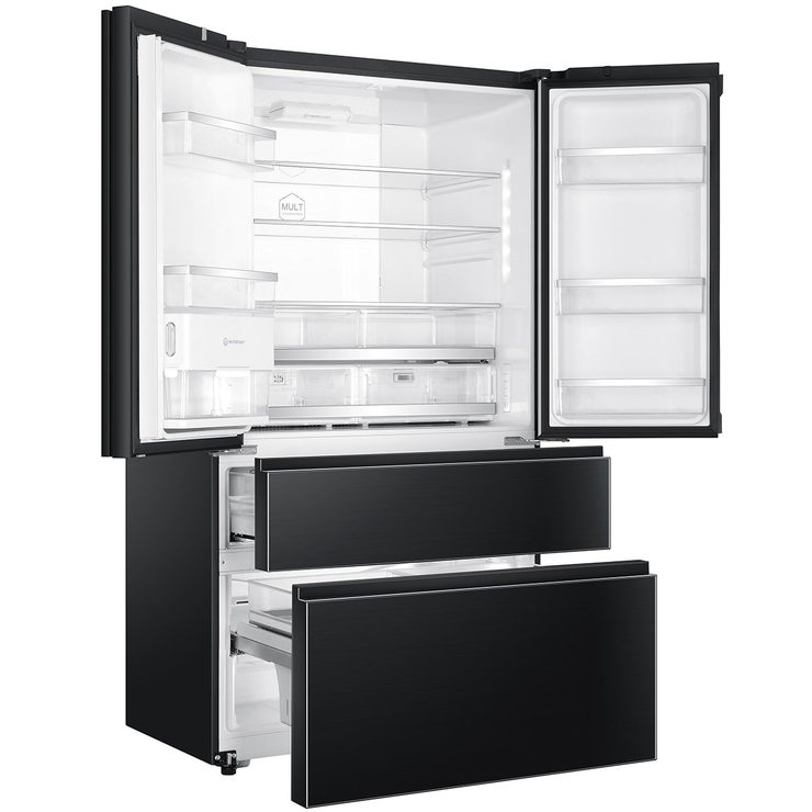 haier 492l french door fridge with water dispenser black