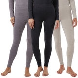 32 Degrees Heat Fleece Lined Legging Base Layer 2 Pack in Black