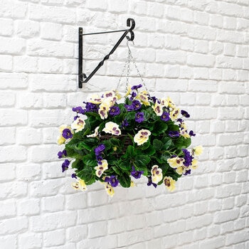 Artificial Flower Hanging Basket in 3 Colours