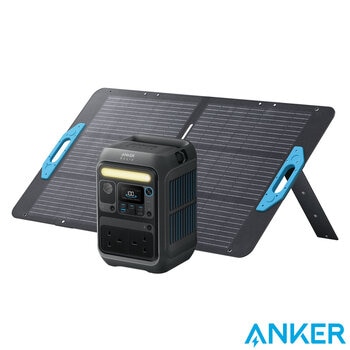 Anker C3000X Portable Power Station 288Wh & 100W Anker Solix Foldable Solar Panel