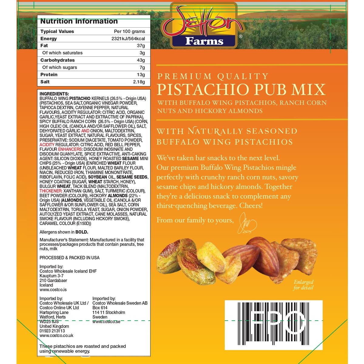 Setton Farms Pistachio Pub Mix, 567g