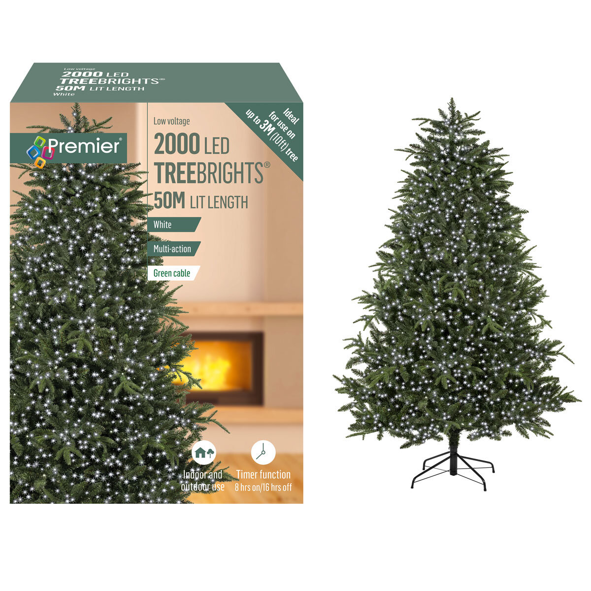 Buy 2000 M-A LED TreeBrights Timer White Combined Overview and Box Image at Costco.co.uk