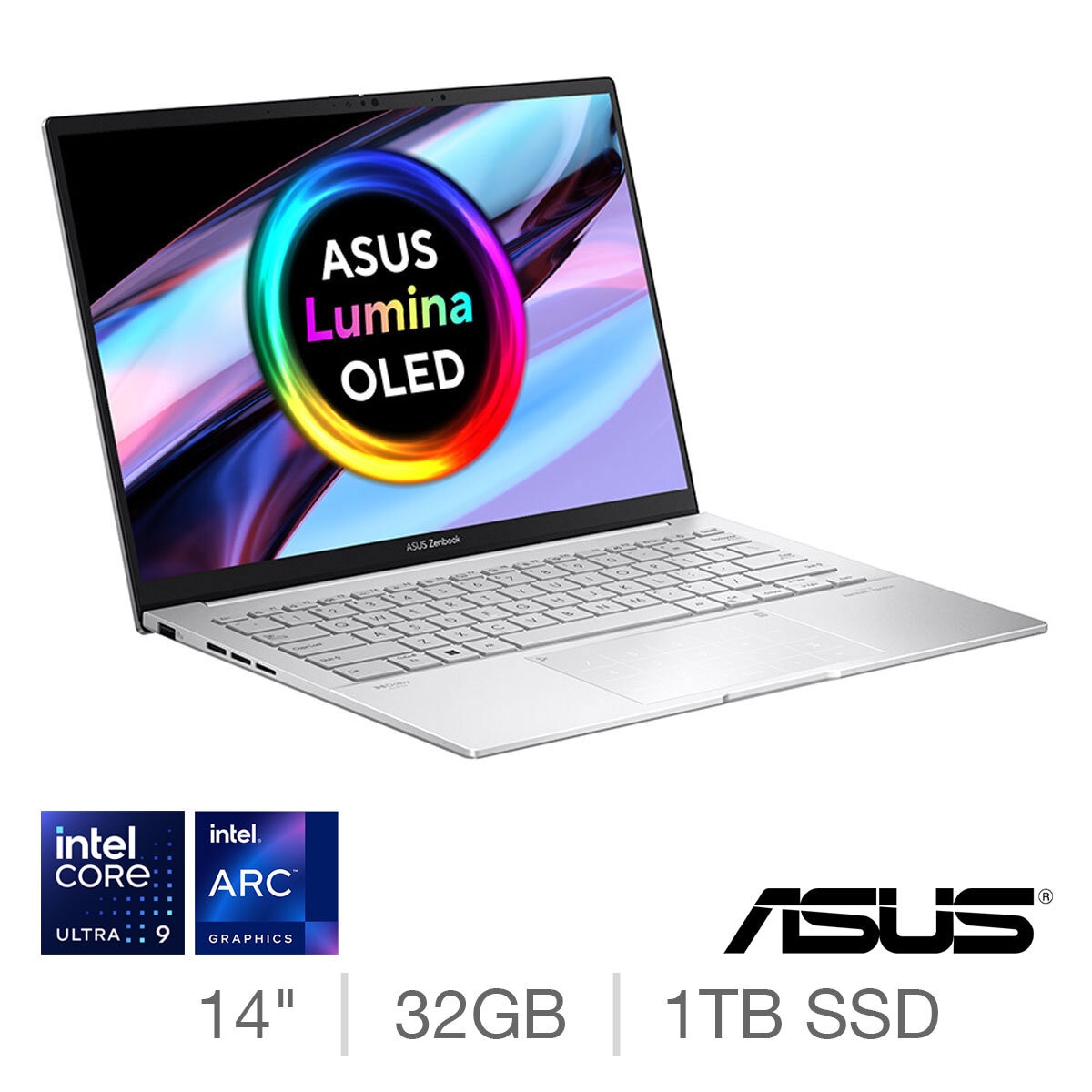 ASUS Zenbook, Intel Core Ultra 9, 32GB RAM, 1TB SSD, 14 Inch OLED Laptop, UX3405MA-PP527W a