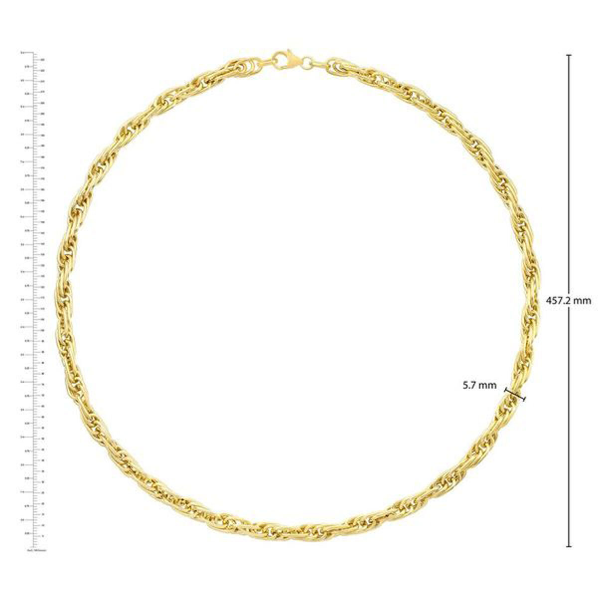 14ct Yellow Gold Mult-Link Twist Necklace