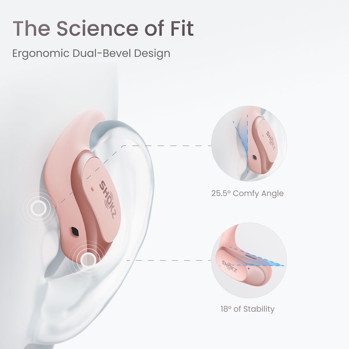 Shokz OpenFit Air Open-Ear Headphones in Pink