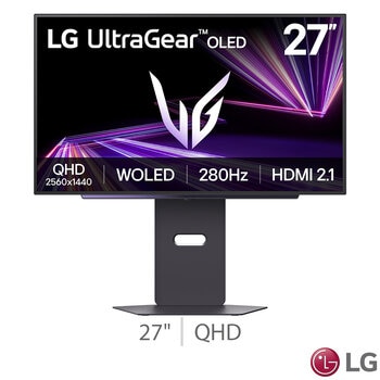 LG UltraGear 27 Inch QHD 280Hz OLED Gaming Monitor, 27GX700A-B LG UltraGear 27 Inch QHD 280Hz OLED Gaming Monitor, 27GX700A-B