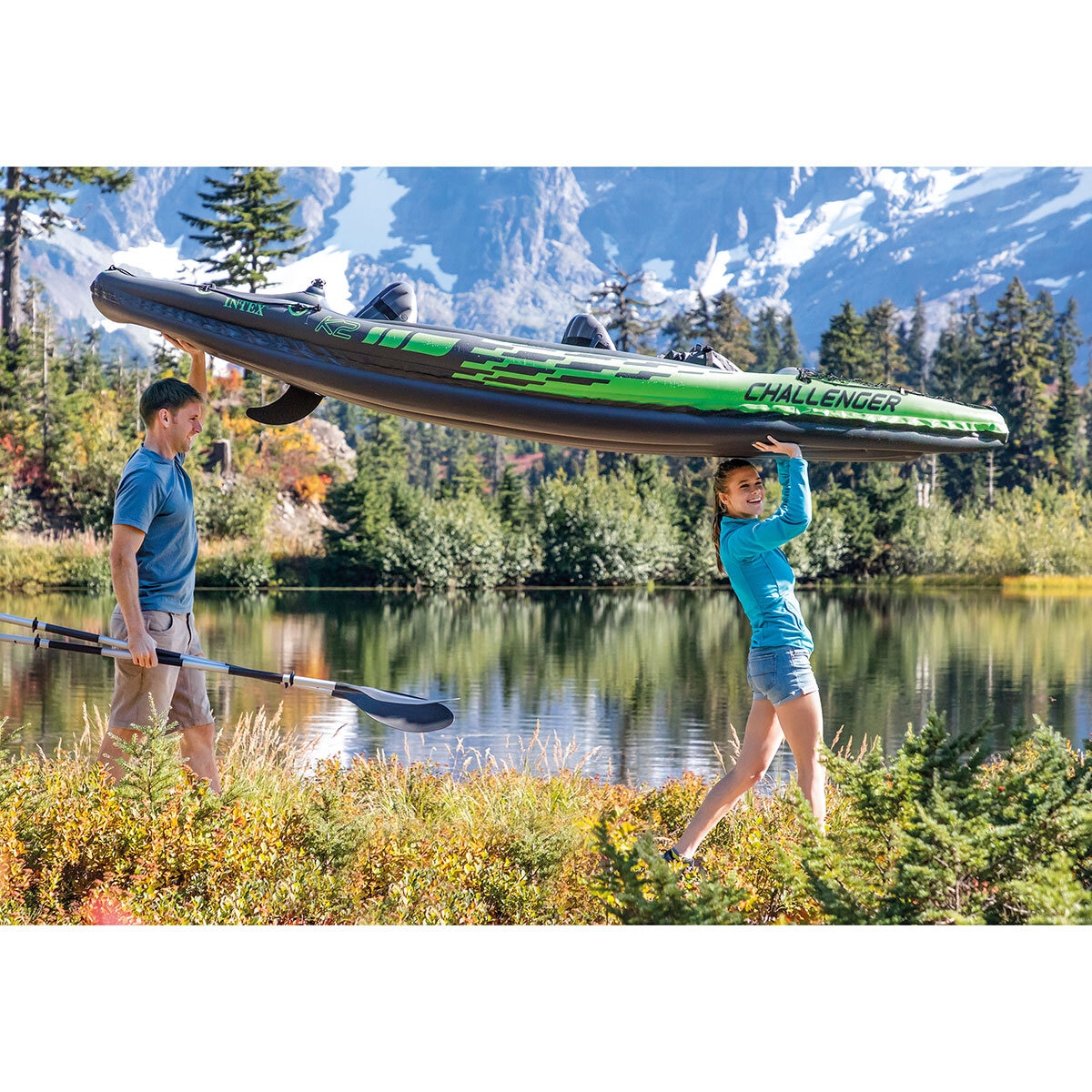 Intex Challenger K2 11ft (3.5m) 2 Person Inflatable Kayak