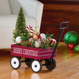 Buy Christmas Wagon with Floral Arrangement Lifestyle Image at Costco.co.uk