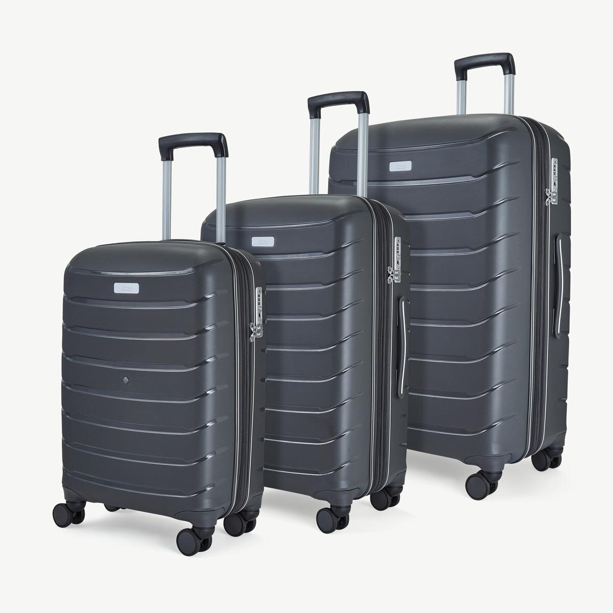 Rock Prime 3 Piece Hardside Luggage Set in 4 Colours | Co...