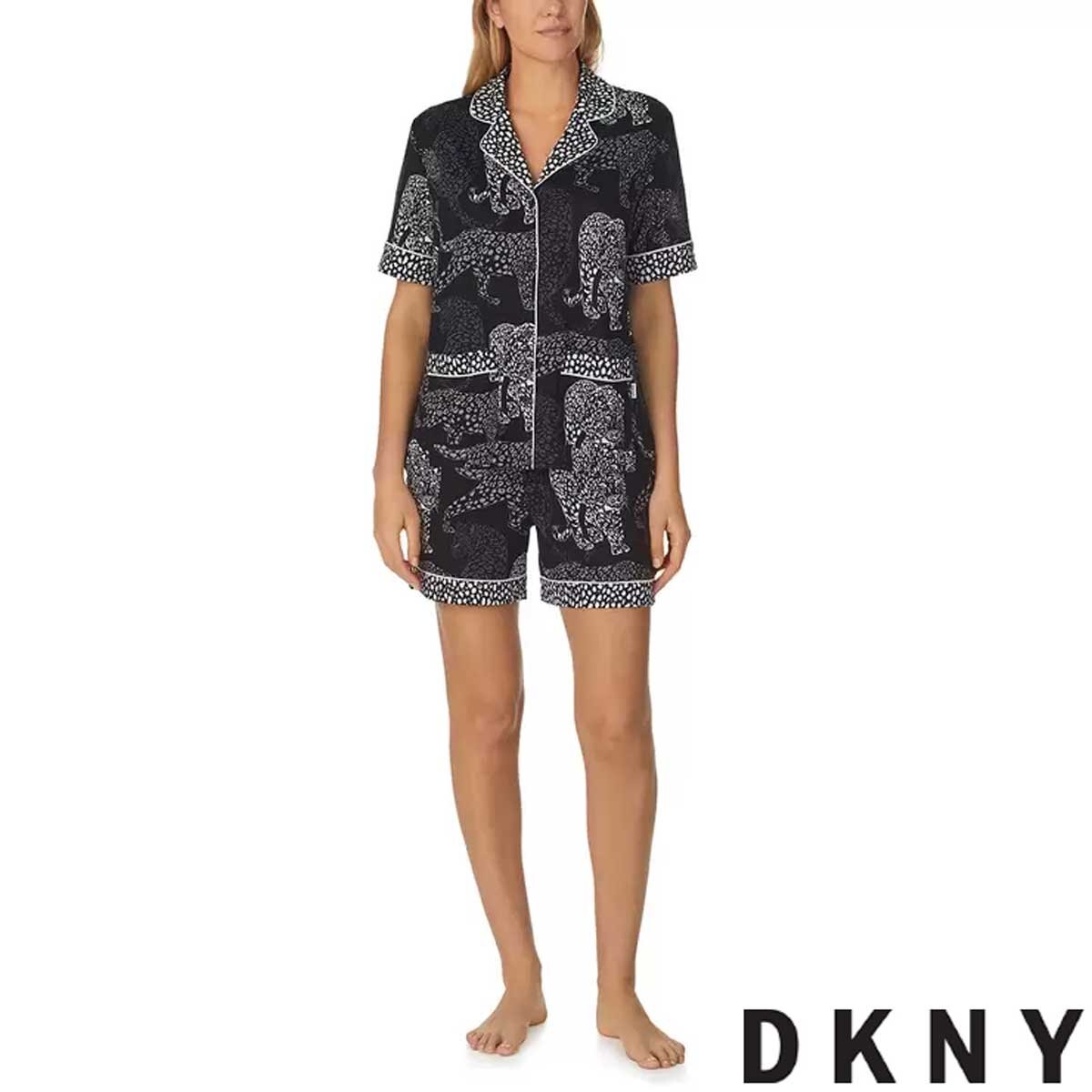 DKNY Notch Collar 3 Piece PJ Set in 3 Colours & 4 Sizes