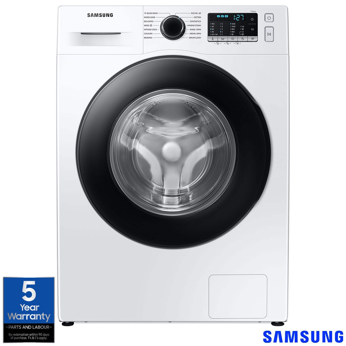 Samsung Series 5 SpaceMax™ WW11BGA046AEEU, 11kg, 1400rpm, Washing Machine, A Rated in White