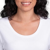 Kirkland Signature Ladies Scoop Neck Pima Tee in White Kirkland Signature Ladies Scoop Neck Pima Tee in White