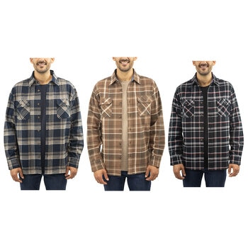 Jachs Mens Flannel Shirt & Thermal 2 Pack