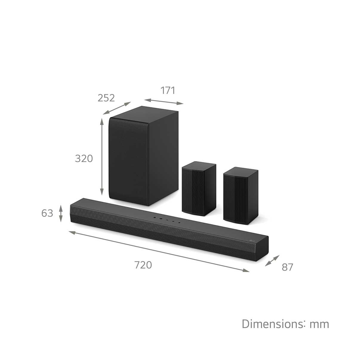 LG 4.1 Channel Soundbar and Wireless Subwoofer with Bluetooth US40TR 