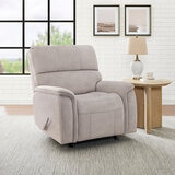 True Innovations Hayden Beige Fabric Manual Recliner Chair