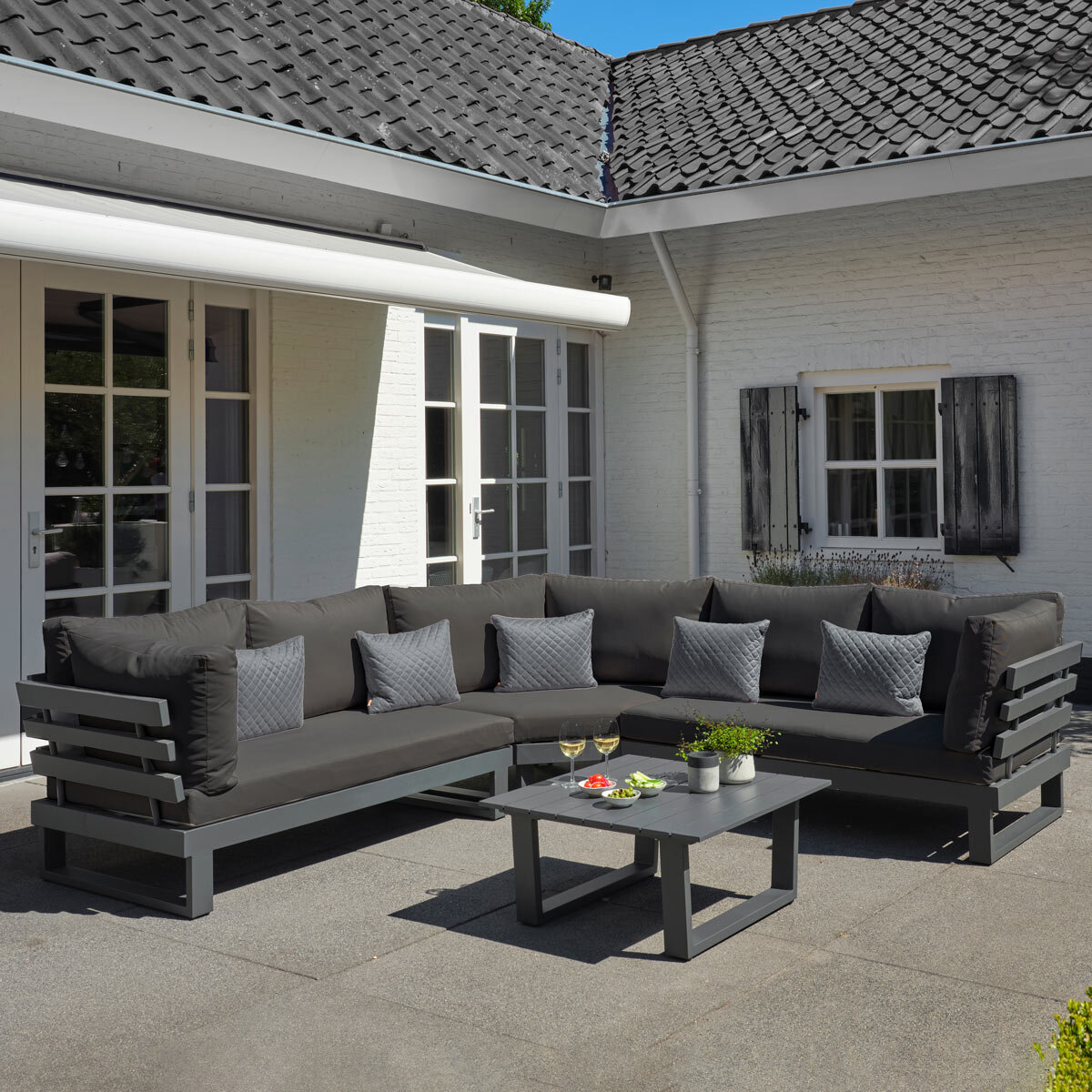 LIFE Outdoor Living Ibiza 5 Piece Deep Seating Corner Set