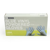 BLUE VINYL POWDERED GLOVES