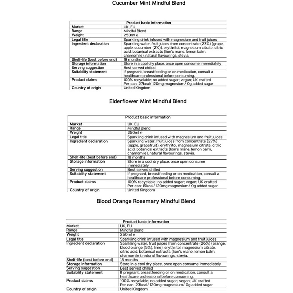 Trip Mindful Blends Mixed Pack, 12 x 250ml Trip Mindful Blends Mixed Pack, 12 x 250ml