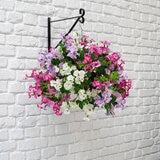 Artificial Flower Hanging Basket in 3 Colours