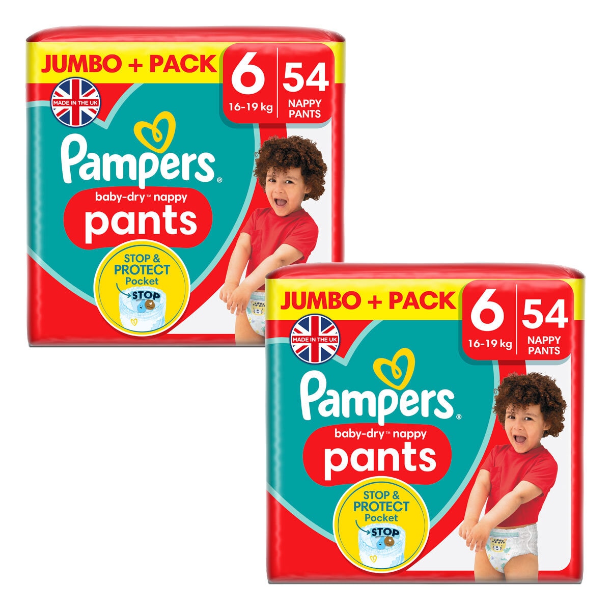 Pampers Baby Dry Pants Size 6, 54 x 2 Pack