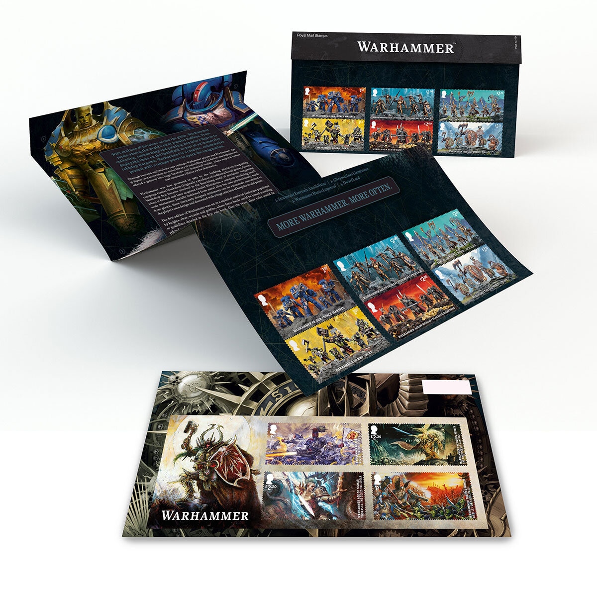 Official Warhammer Stamps Presentation Pack by Royal Mail.