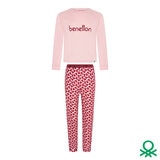 United Colors of Benetton Youth Pyjama 4 Piece Set in Pink