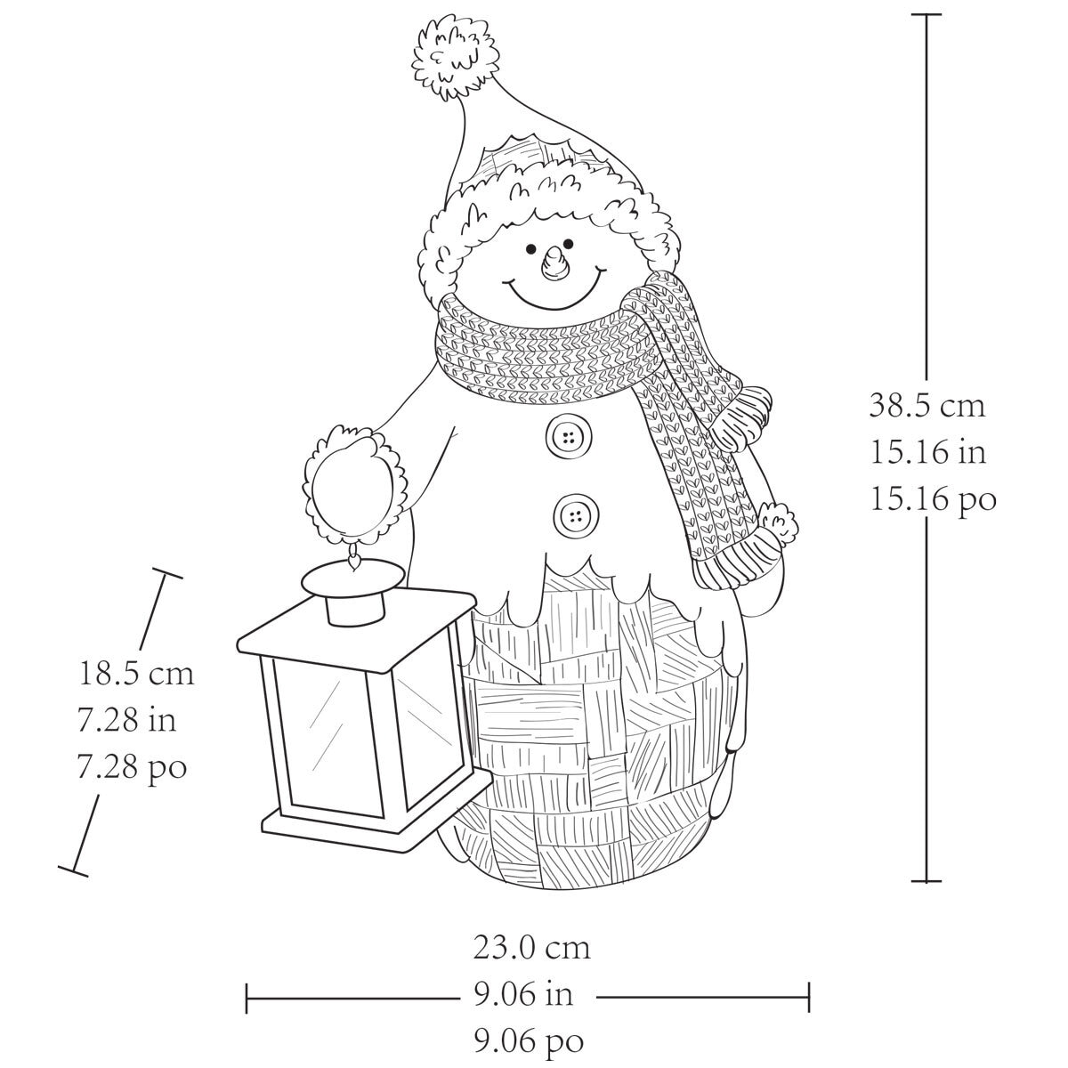 Buy Woodchip Figures Assortment Snowman Dimensions Image at Costco.co.uk