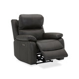 Gilman Creek Grey Leather Power Recliner