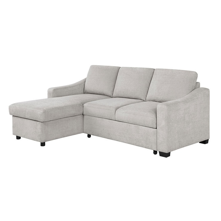 Coddle Aria Beige Fabric Convertible Sofa Bed with Chaise Coddle Aria Beige Fabric Convertible Sofa Bed with Chaise