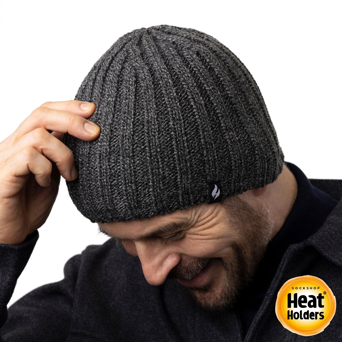 Heat Holders Men's Original Thermal Hats 2 Pack in Grey