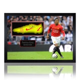 Patrice Evra MUFC Boot, displayed in Iconic Frame