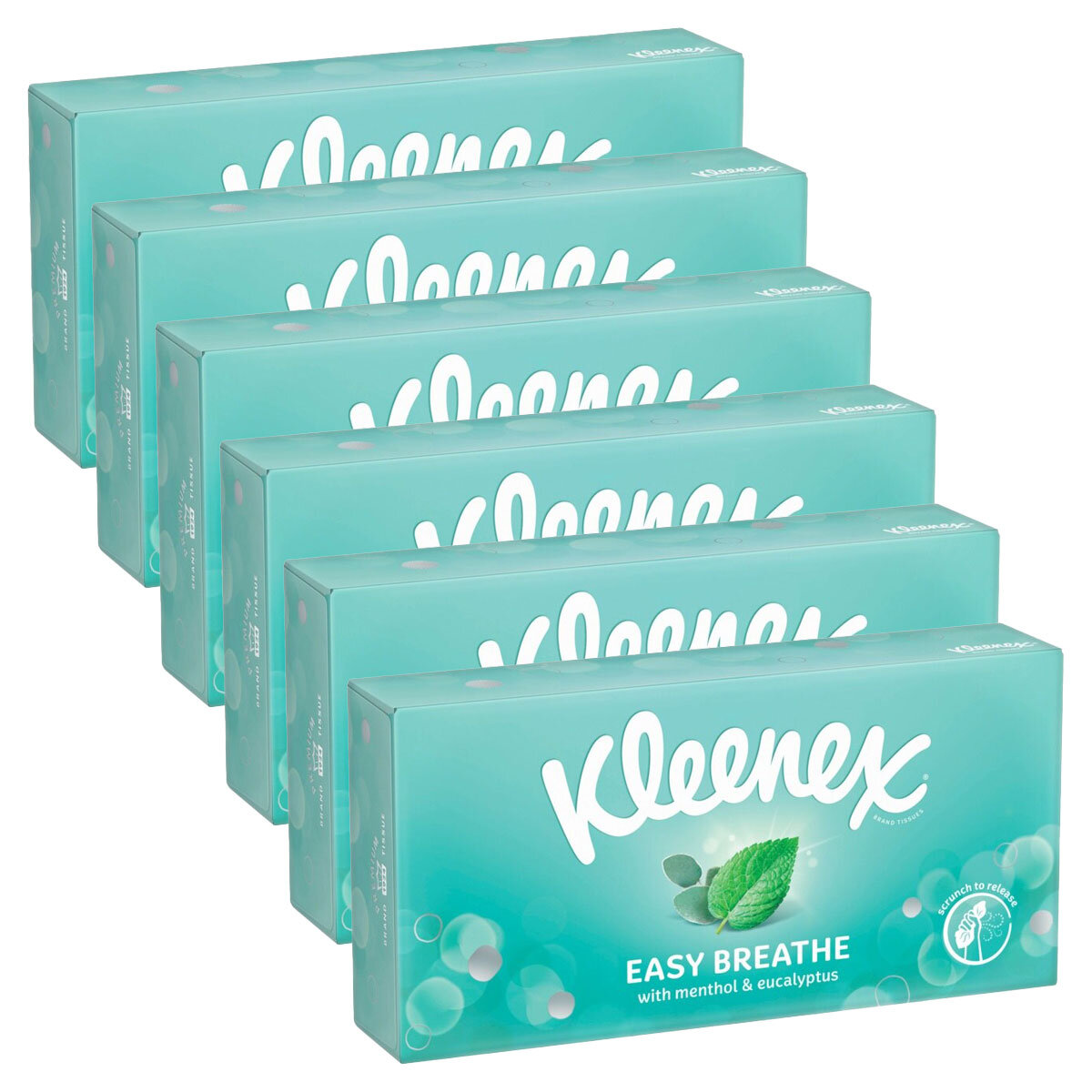 Kleenex Easy Breathe, 3-Ply, 6 x 56 Sheets