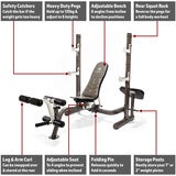 Marcy MWB-70205 Folding Olympic Barbell Bench with Rear Squat Rack