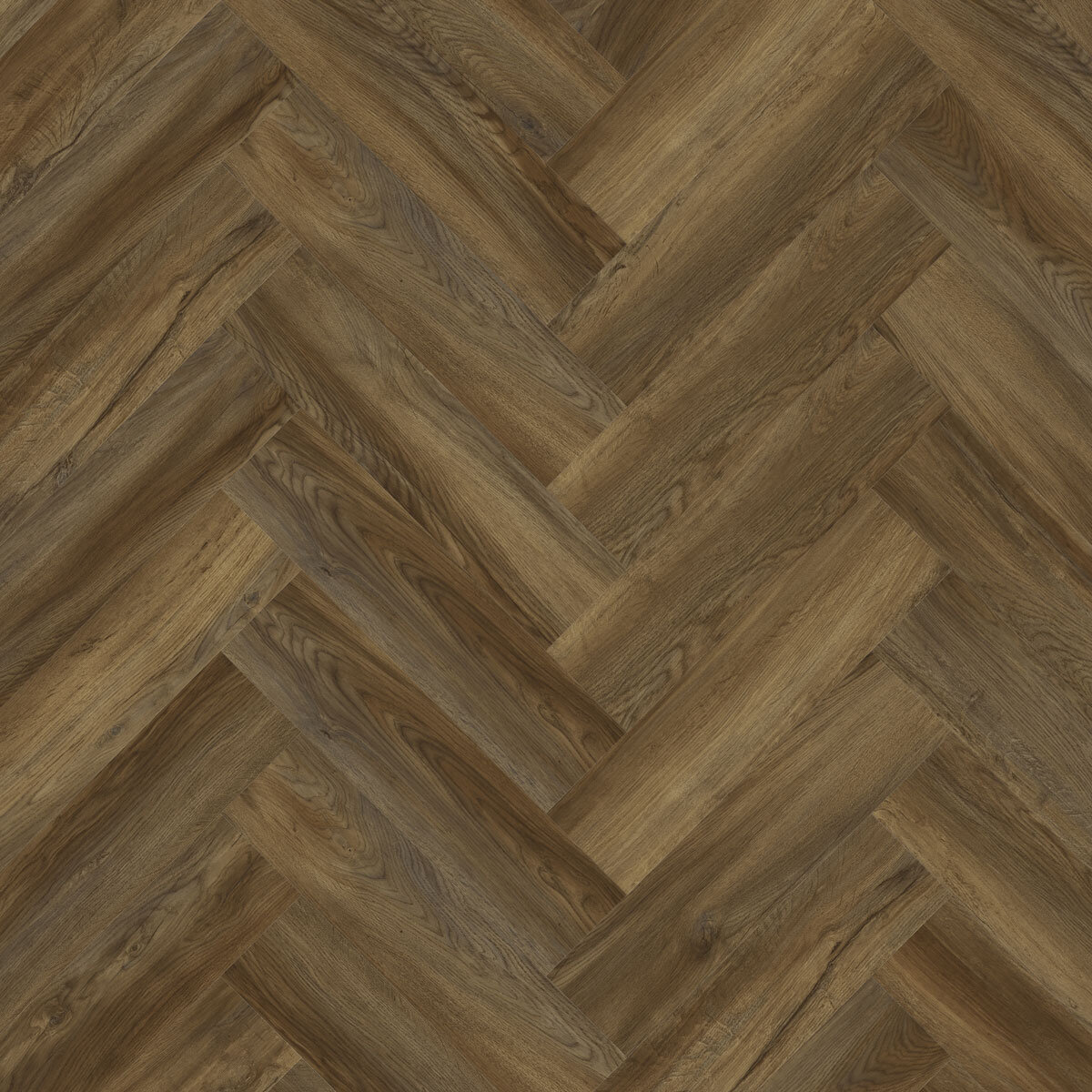 Elka Texas Oak Dark Brown Herringbone Vinyl Flooring - SAMPLE ONLY