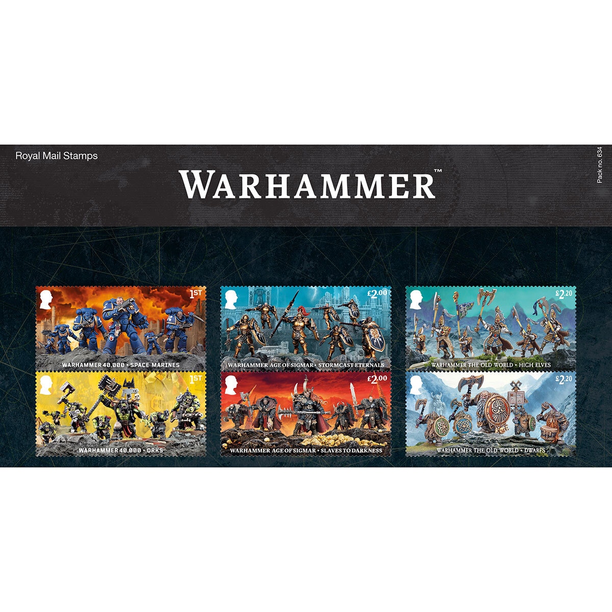 Official Warhammer Stamps Presentation Pack by Royal Mail.