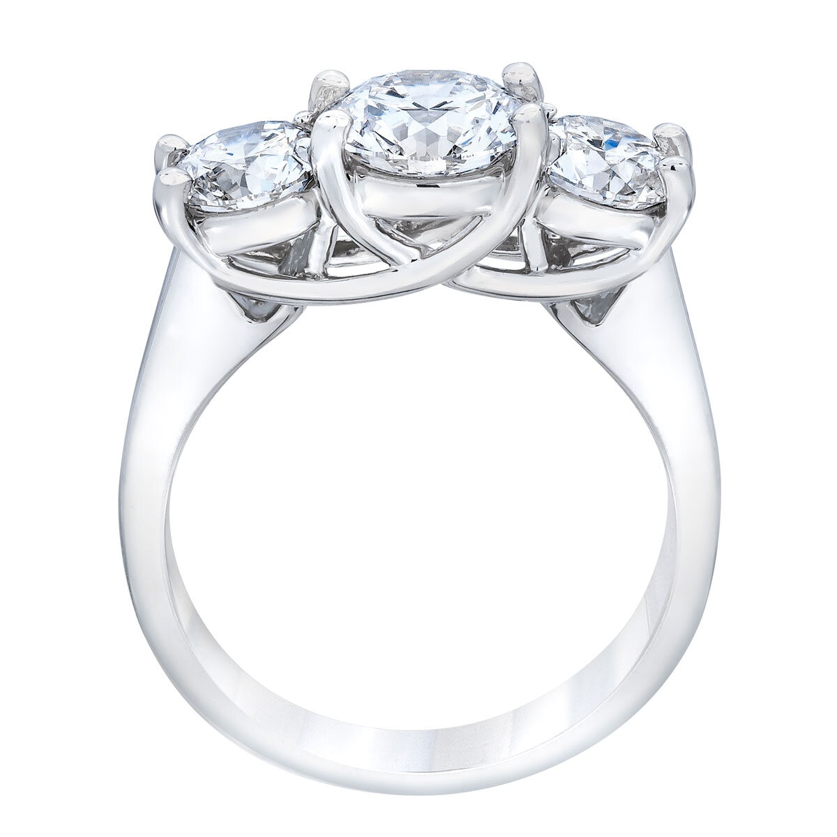 3ctw 3 Stone Ring, Platinum