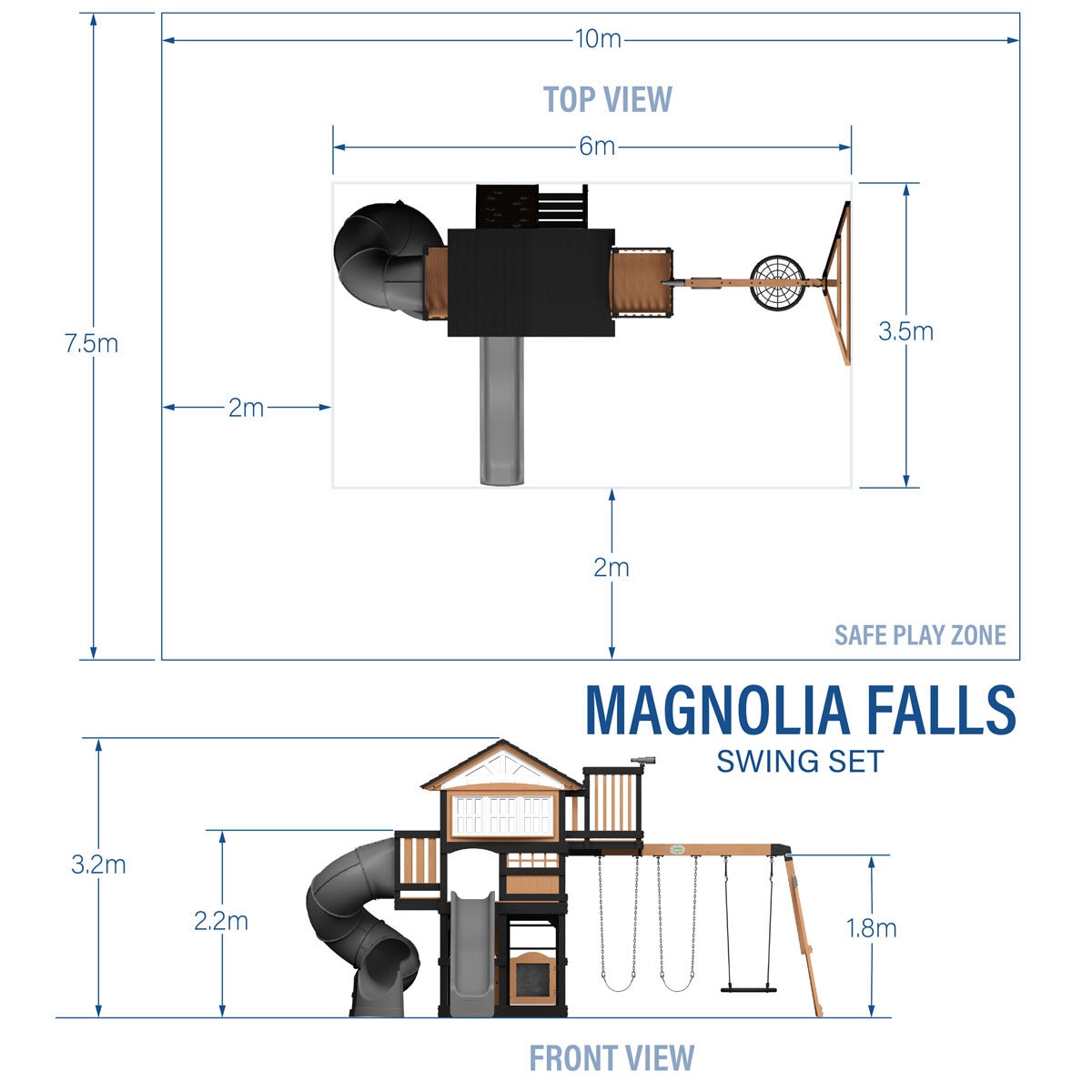 Backyard Discovery Magnolia Falls Playcentre and Swing Set