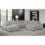 Thomasville Lowell Grey Fabric 8 Piece Modular Sofa